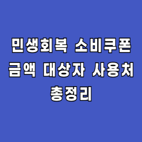 민생회복-소비쿠폰-신청-대상-금액-사용처
