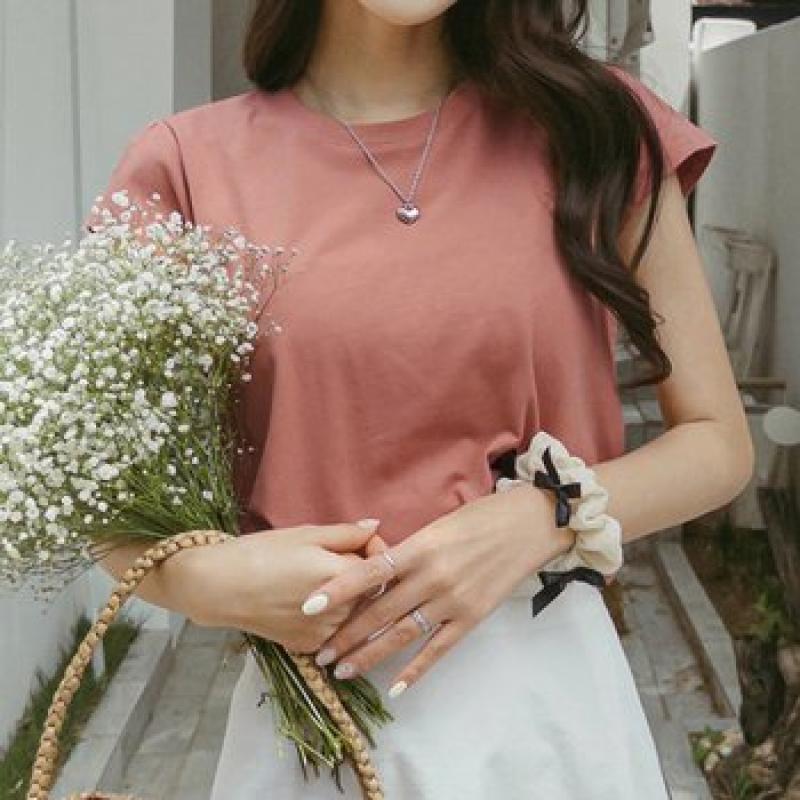 마이더스비 니르 캡소매 셔링 티셔츠