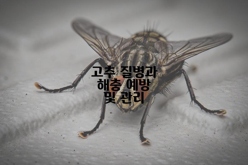 고추 질병과 해충 예방 및 관리