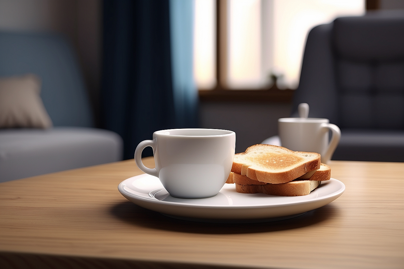 아침 식사&#44; 커피와 식빵&#44; 토스트와 커피 6