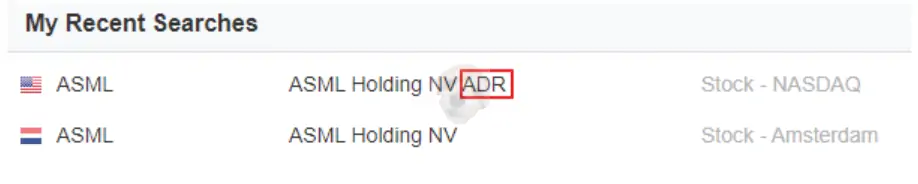 ADR이 붙은 주식 종목