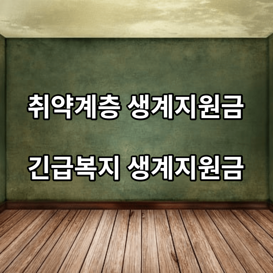 긴급복지-생계지원금