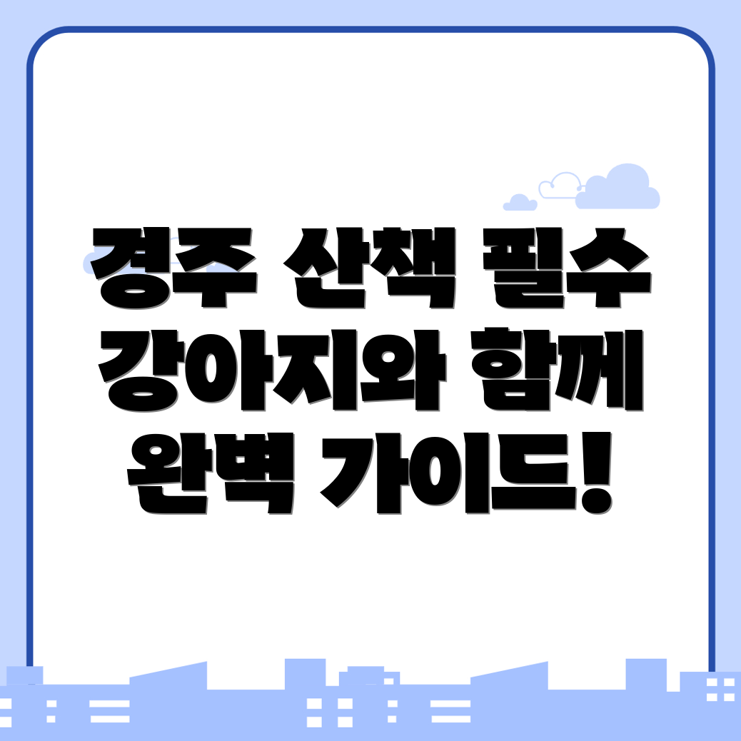 경주 강아지 산책