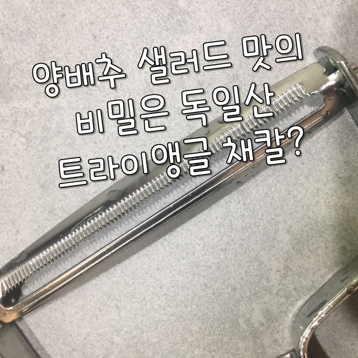  양배추 샐러드 맛의 비밀은 독일산 트라이앵글 채칼일까?