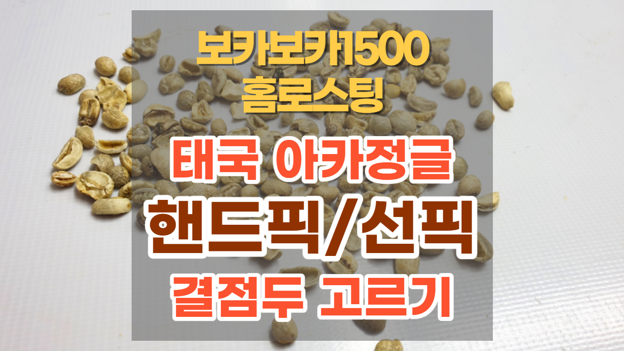  홈로스팅 핸드픽 / 선픽과 후픽 왜 해야 하죠?