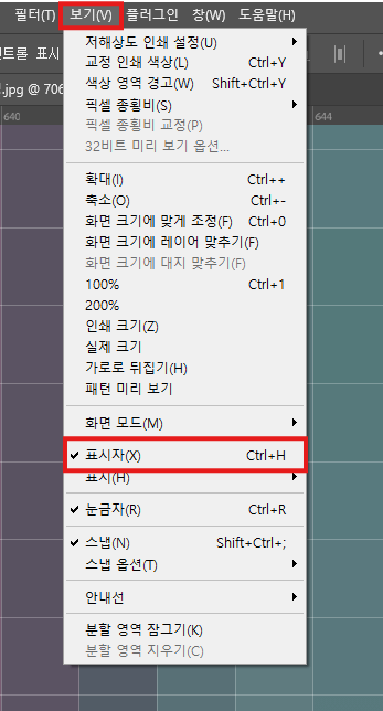 표시자 옵션