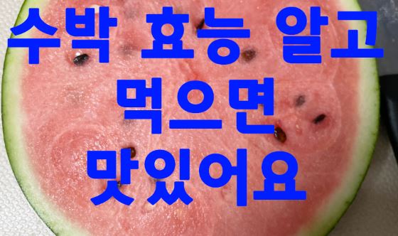  수박 효능 알고 먹으면 맛있어요