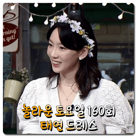  놀라운 토요일 태연 드레스 (160회) 폴로 랄프로렌 아일렛 A라인 원피스