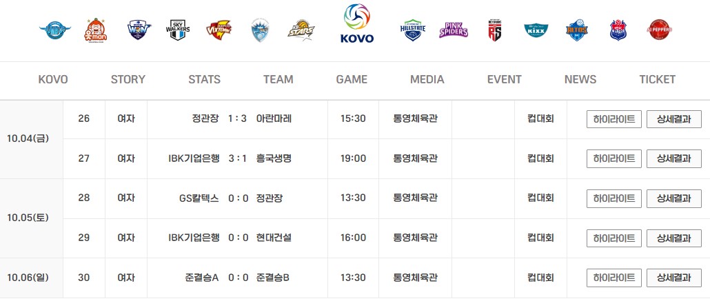 스케줄