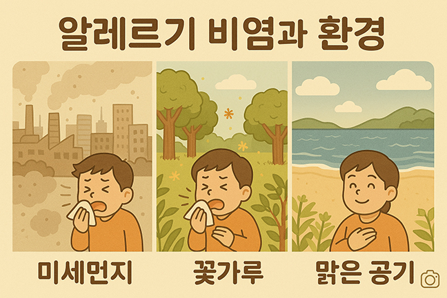 지역 환경과 비염 상관관계 사진