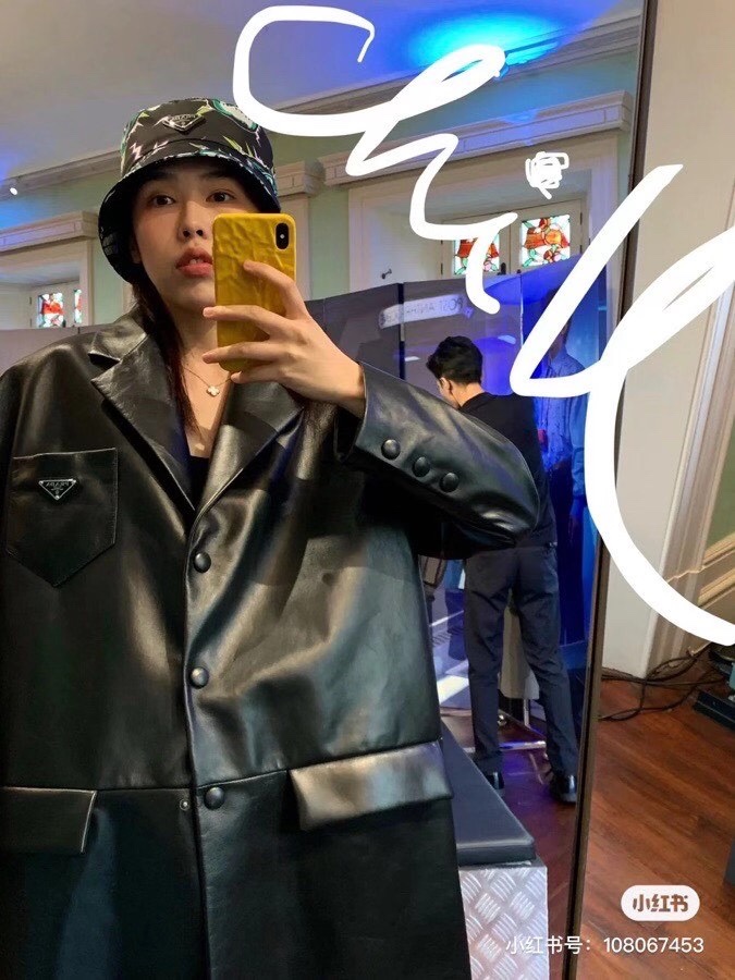  [PRADA] 프라다 프리미엄 컬렉션 레더 싱글 코트 자켓