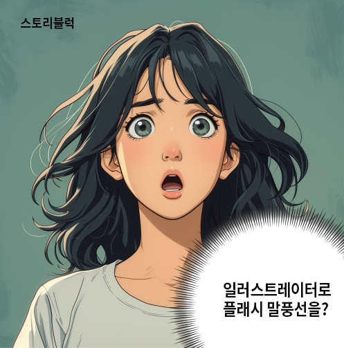  일러스트레이터로 클립스튜디오 플래시 말풍선 만들기 (feat. 포토샵)