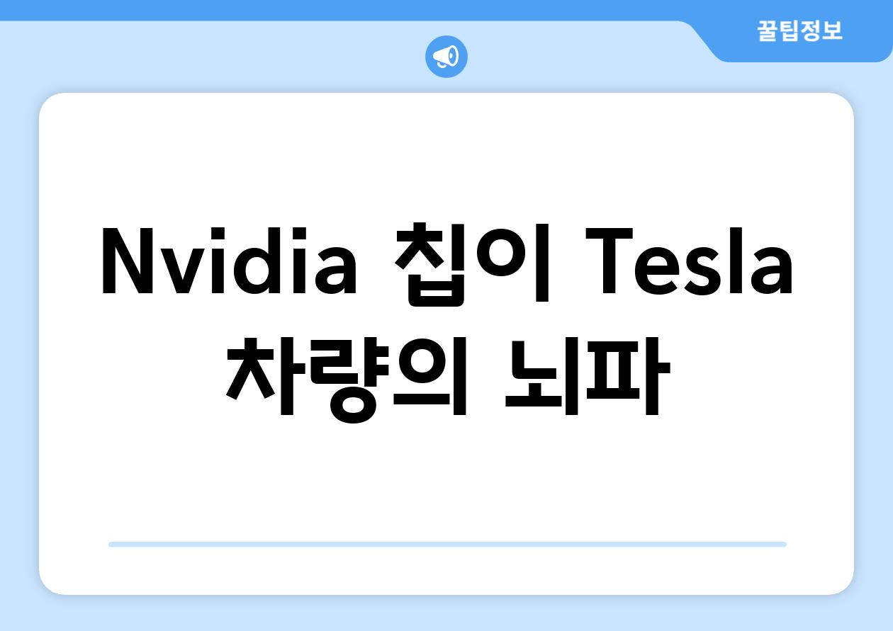 Nvidia 칩이 Tesla 차량의 뇌파