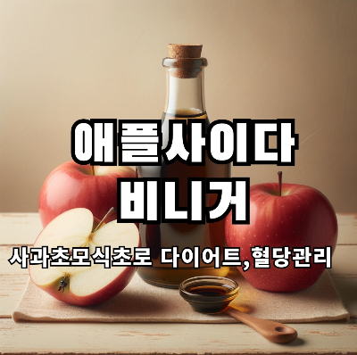  애플사이다비니거 애사비 효능, 먹는법 및 혈당 관리법, 부작용 총 정리