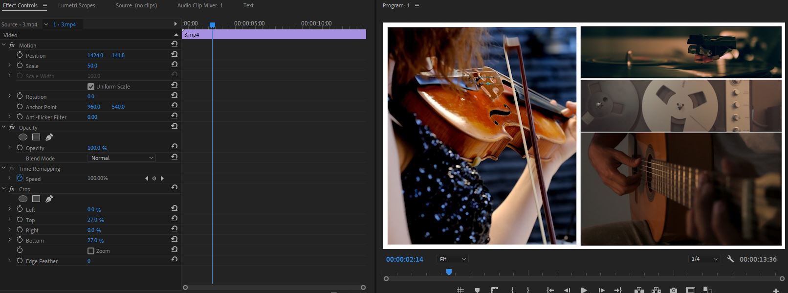 프리미어프로 효과 적용해는 사진