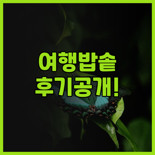 여행 필수템, 휴대용 전기밥솥 사용 