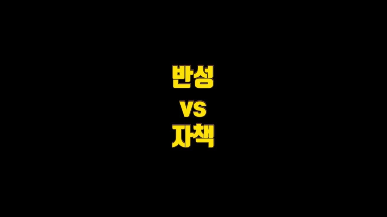  반성과 자책의 차이