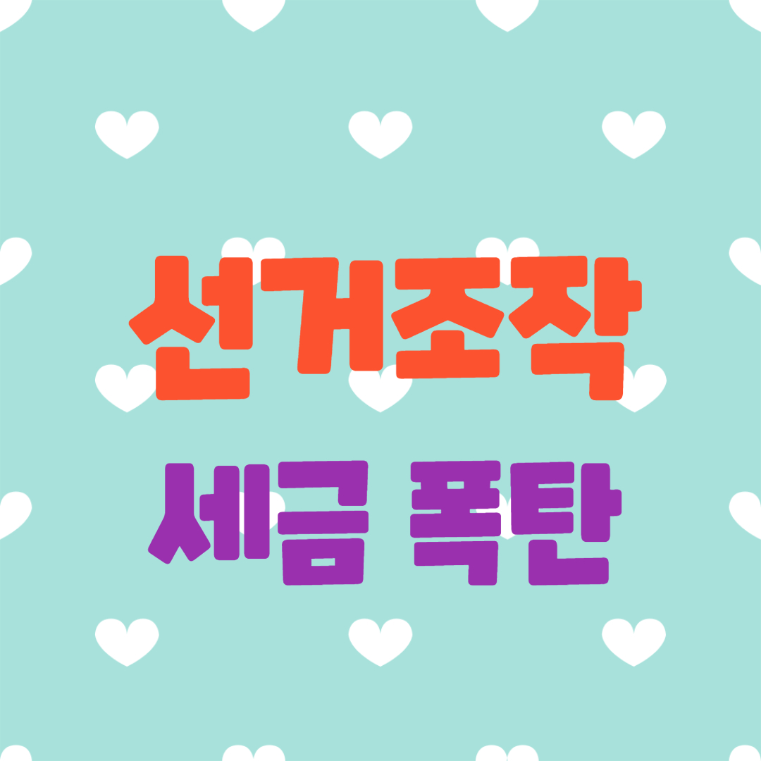  선거조작 세금착취