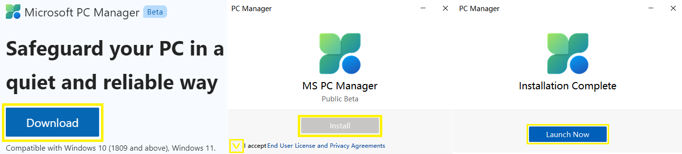 마이크로소프트 PC Manager 설치 매뉴얼