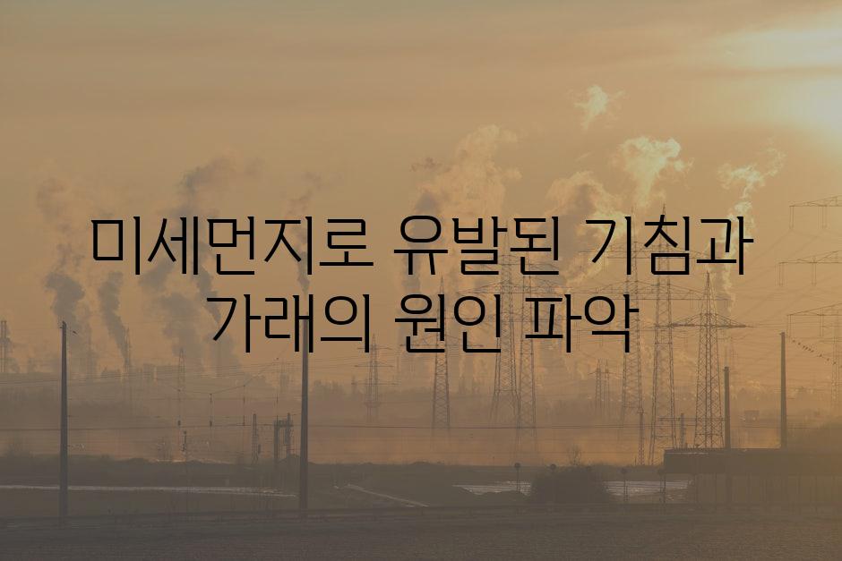 미세먼지로 유발된 기침과 가래의 원인 파악