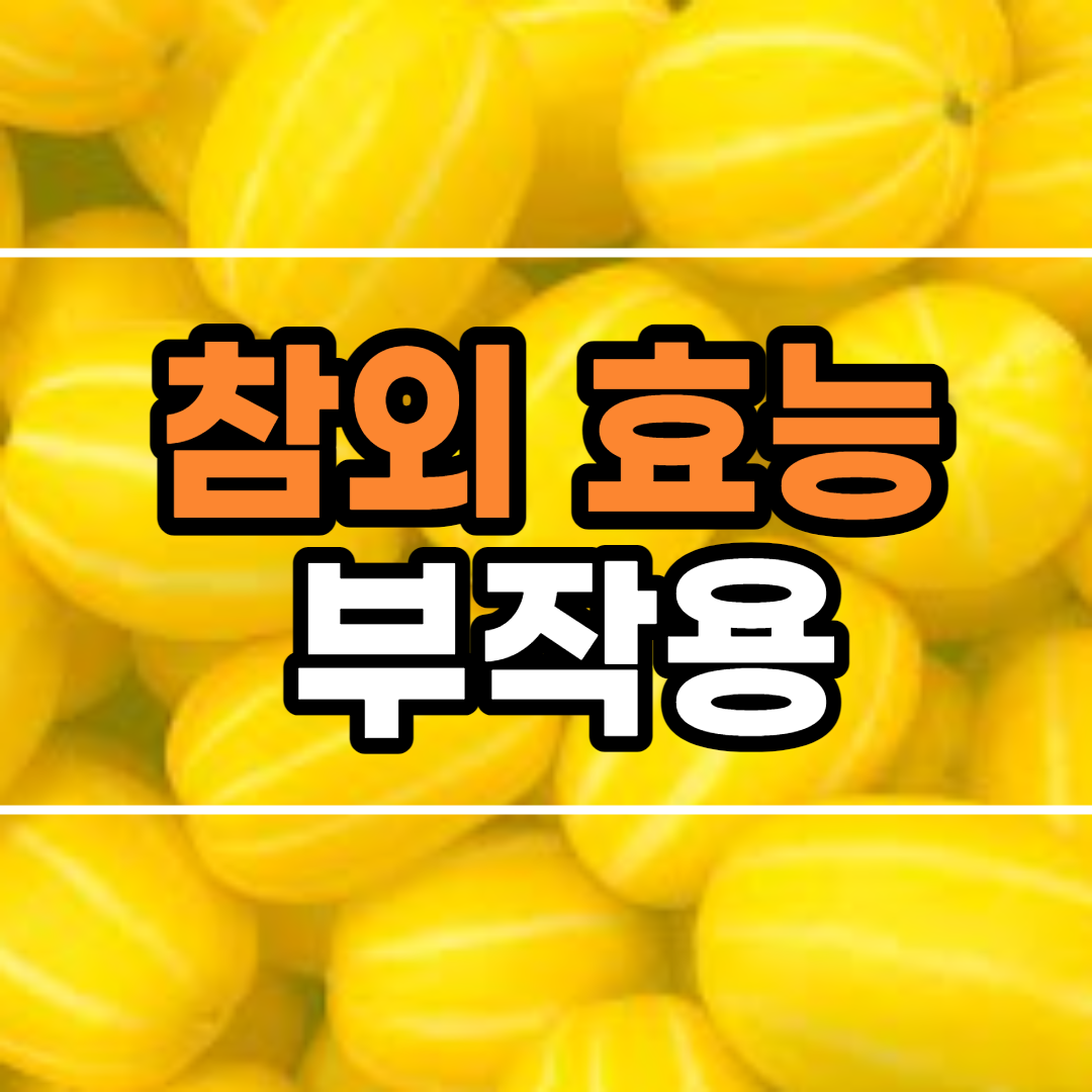  참외 효능 10가지 및 부작용