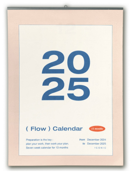 아이코닉 2025 플로우 월 캘린더 A2