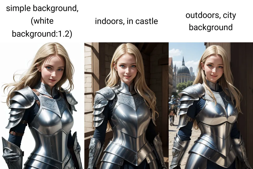 배경과 장소에 관련된 프롬프트 예시