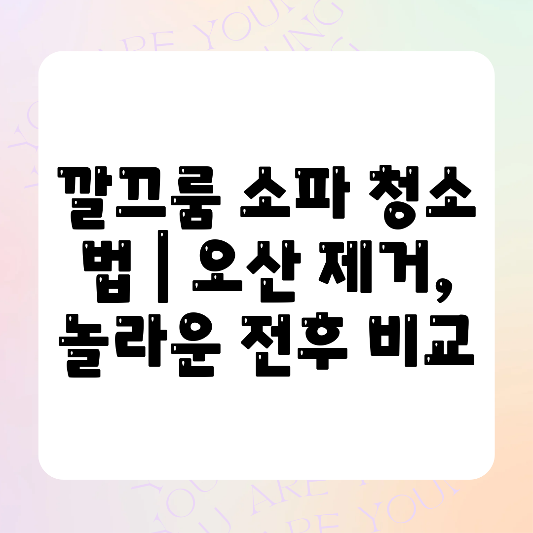 깔끄룸 소파 청소 법  오산 제거, 놀라운 전후 비교