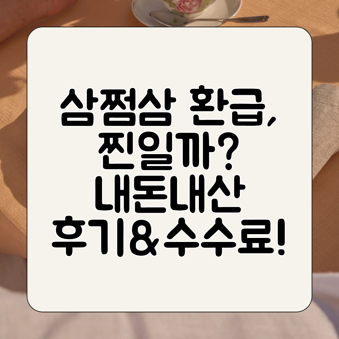 삼쩜삼 환급, 찐일까 내돈내산 후기&amp;수수료!