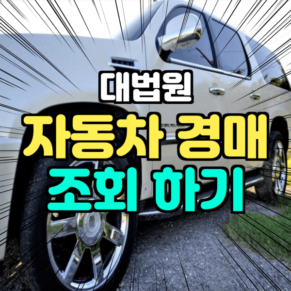 대법원 자동차 경매 검색