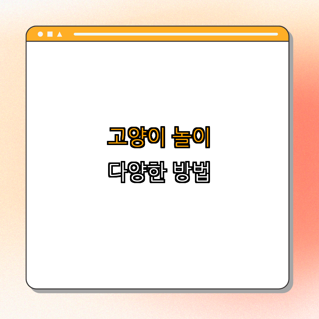 고양이의 운동 요구량 충족 놀이 방법 | 고양이 운동 | 고양이 건강 | 놀이 추천 | 생활 필수 | 총정리 - 2. 고양이와 함께하는 놀이 방법 (다양하고 재미있게) 2. 고양이와 함께하는 놀이 방법 (다양하고 재미있게)
