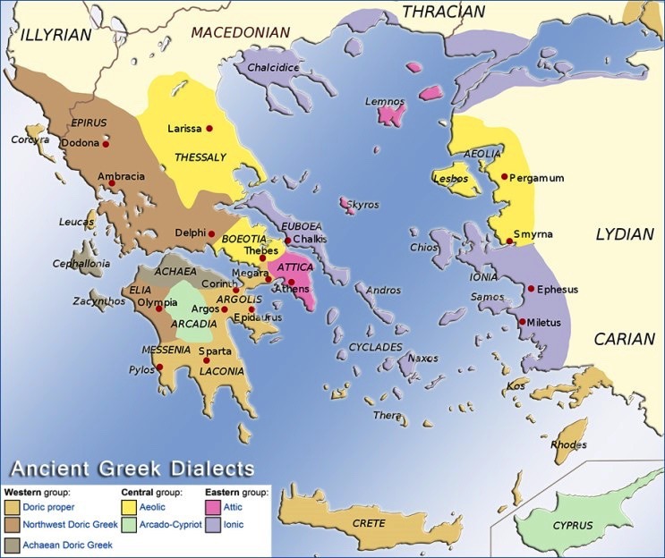 고대 그리스지역 지도