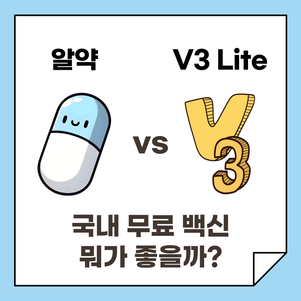 알약 ve V3 Lite 뭐가 더 좋을까?