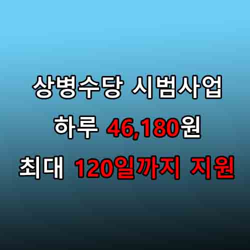  7월부터 쉴때도 소득을 지원해주는 상병수당 시범사업 신청방법, 지원내용