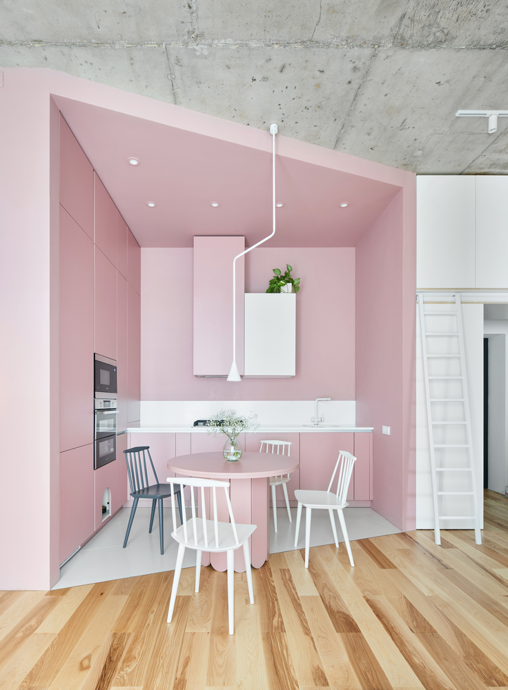  핑크빛 공주 주방이 포인트, 아파트 인테리어 <CatFlat Apartment>
