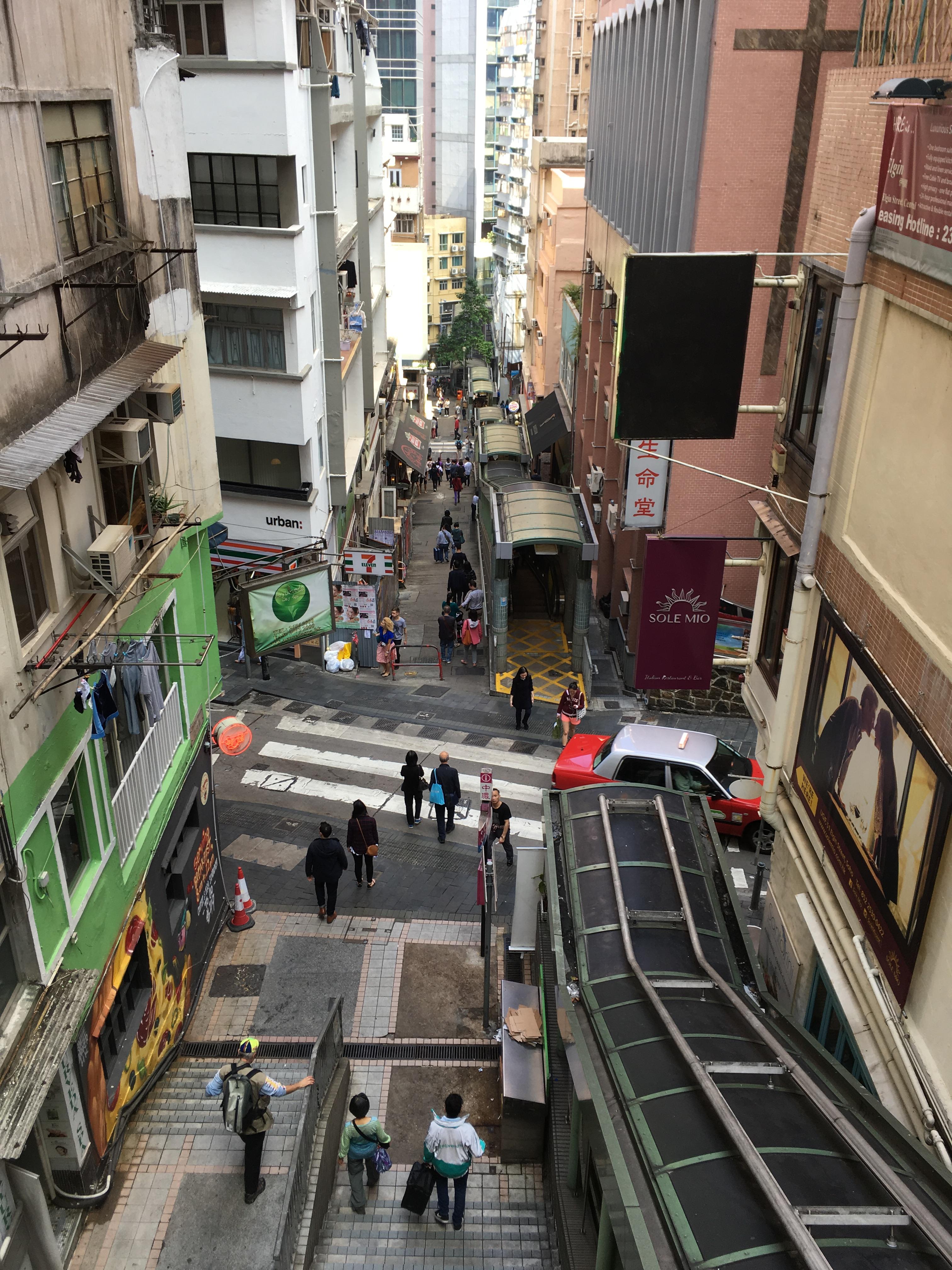  홍콩 미드레벨 에스컬레이터 구경하기