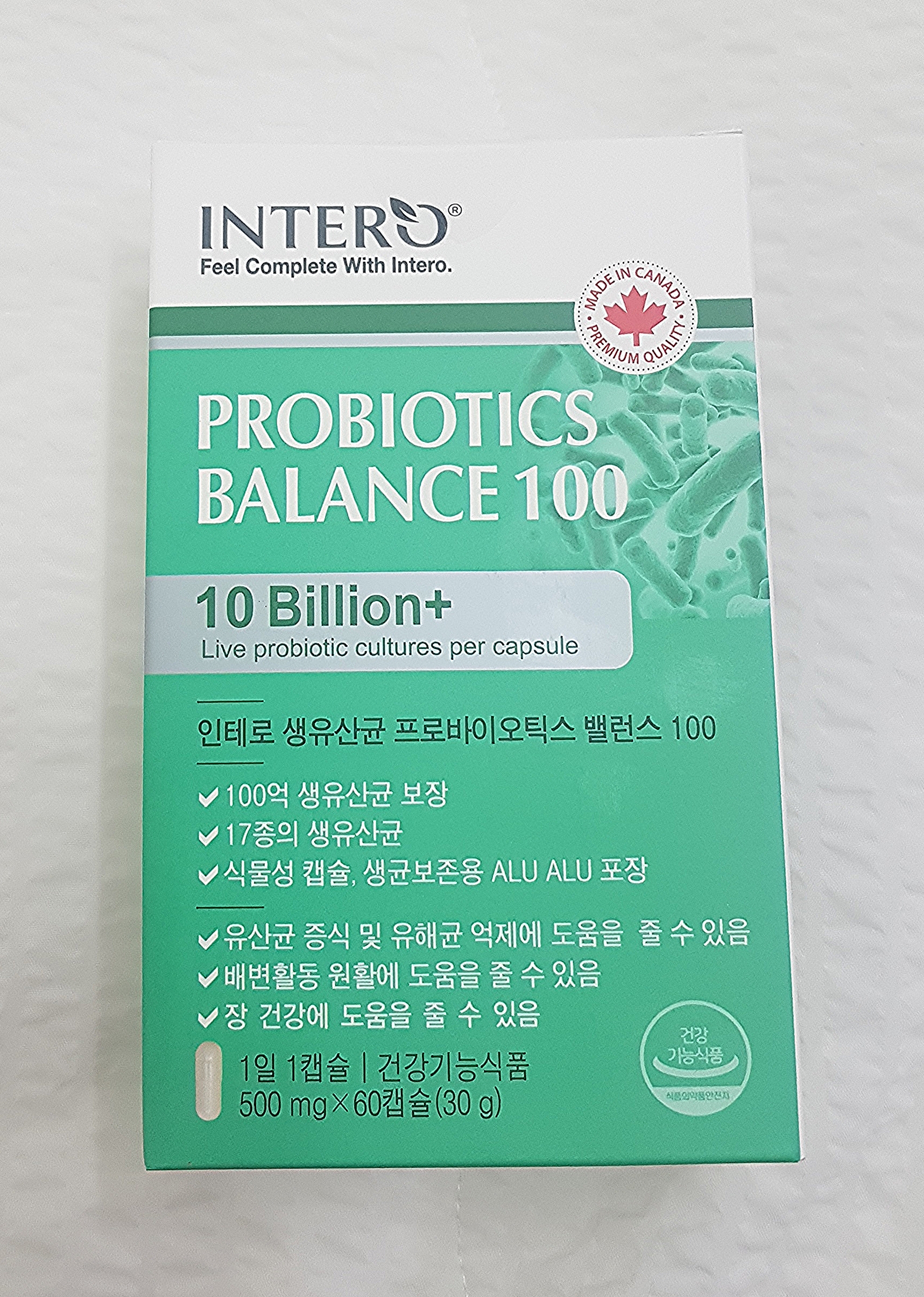  인테로(INTERO) 생유산균 프로바이오틱스 밸런스 100