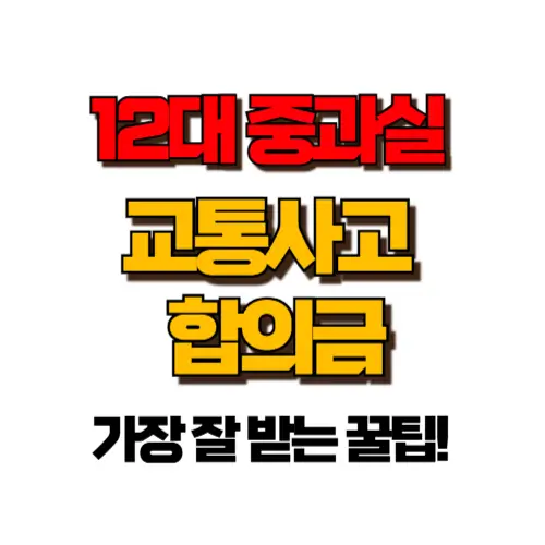12대 중과실 교통사고 합의금 썸네일