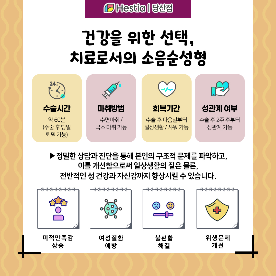 건강을 위한 선택, 치료로서의 소음순성형수술