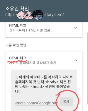 서치콘솔 소유권 확인