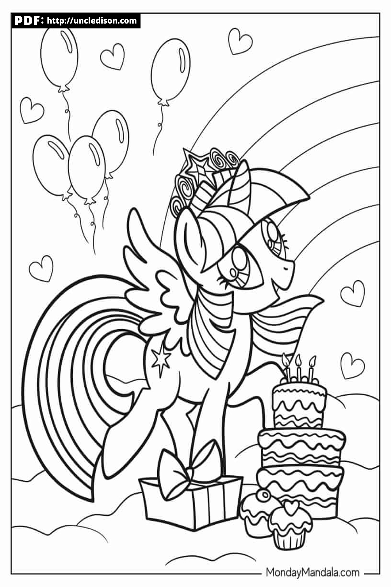 마이리틀포니 색칠공부 무료도안 My little pony coloring page