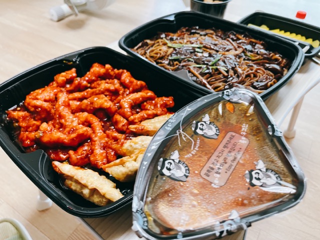  [룽타우본점/배달]  고추탕수육 2인 세트 배달시켜먹은 후기