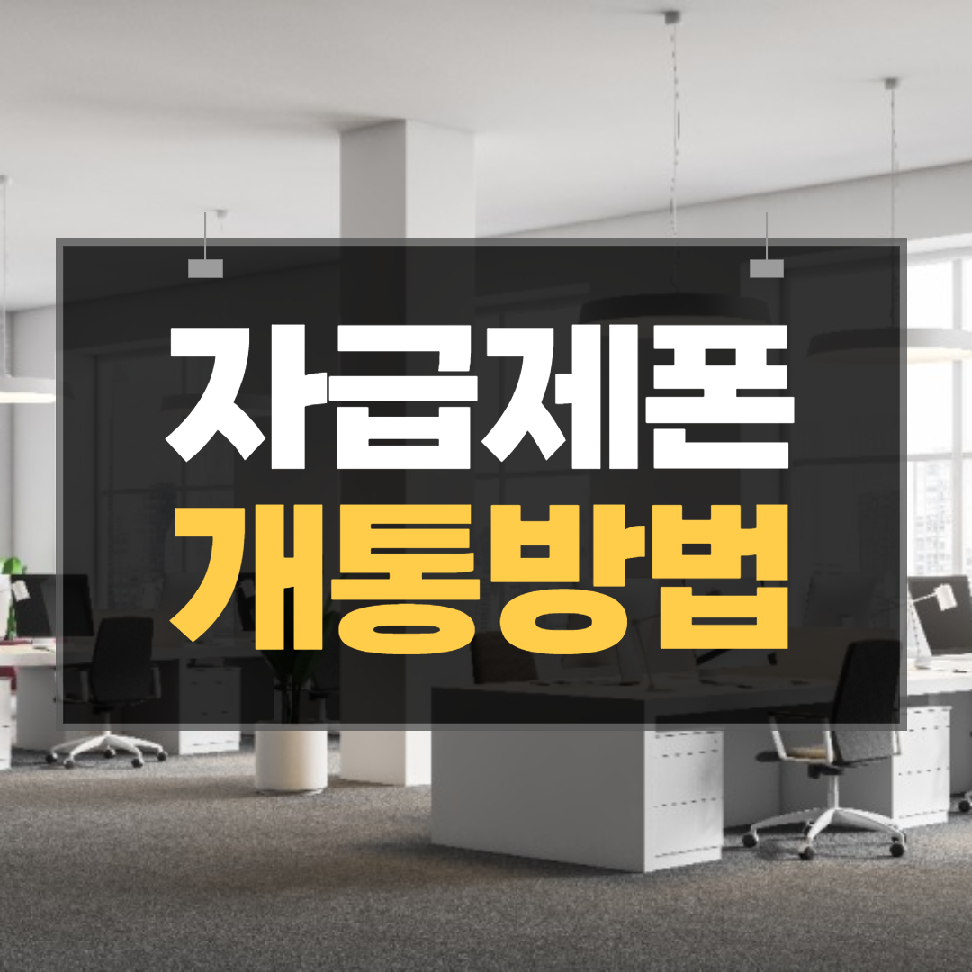 자급제폰-개통방법