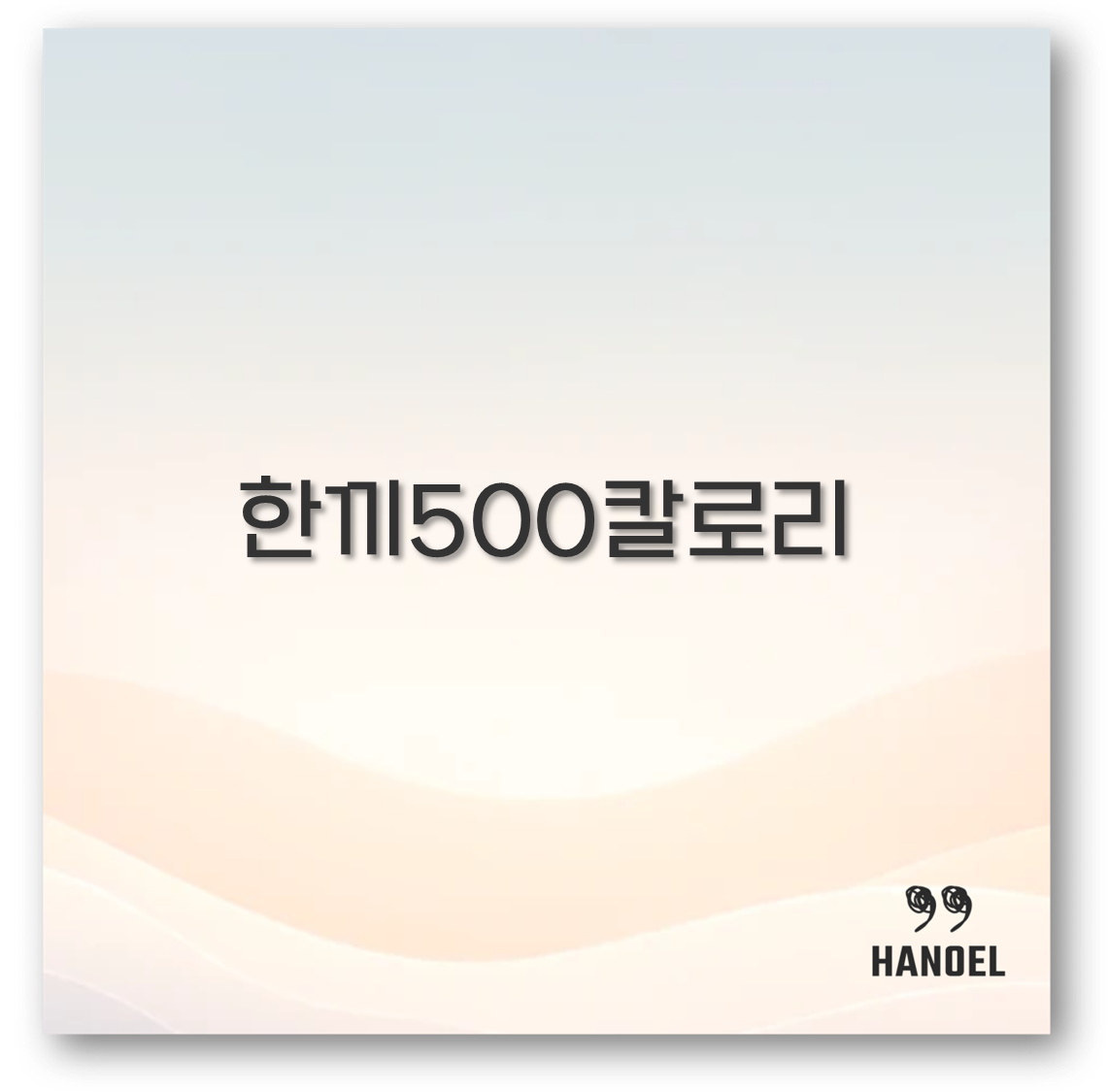 한끼500칼로리