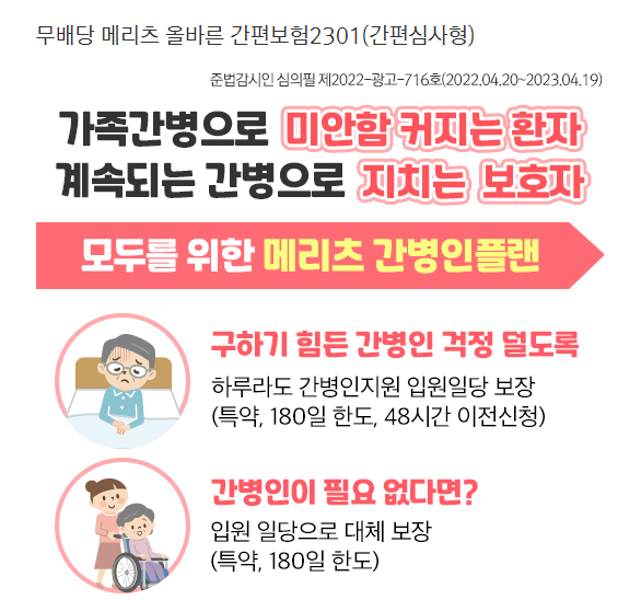 메리츠화재 간병인보험 설명