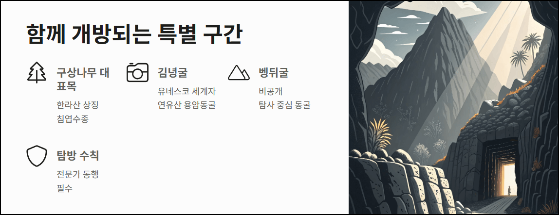 함께 개방되는 특별 구간
