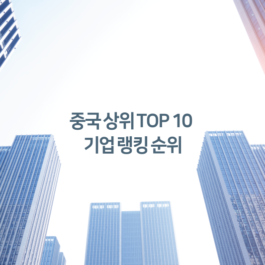 중국 상위 TOP 10 기업 랭킹 순위
