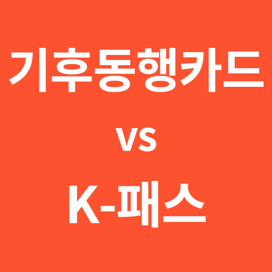 기후동행카드 vs K패스: 혜택 및 신청방법