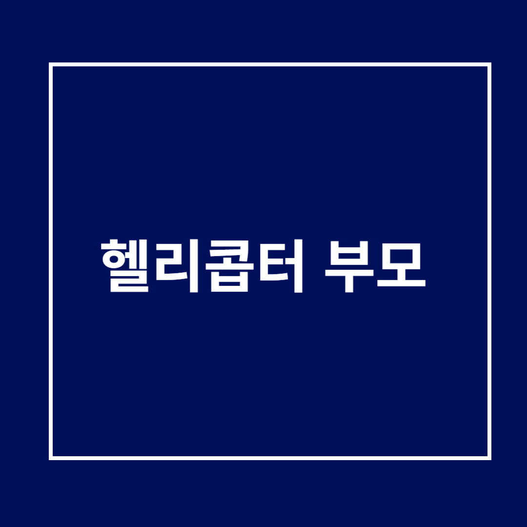 헬리콥터 부모의 의미