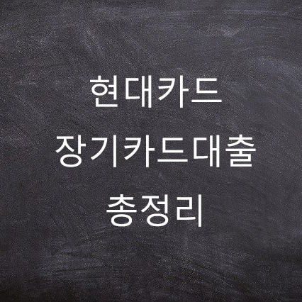  현대카드 장기카드대출 후기 중도상환 한도 총정리